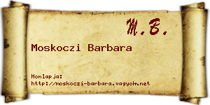 Moskoczi Barbara névjegykártya